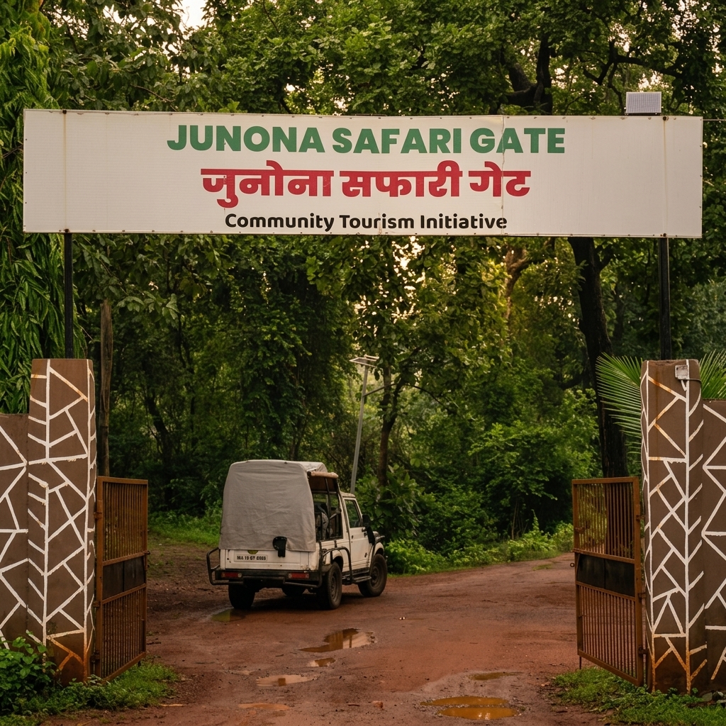 Tiger in Junona buffer zone forest of Tadoba National Park